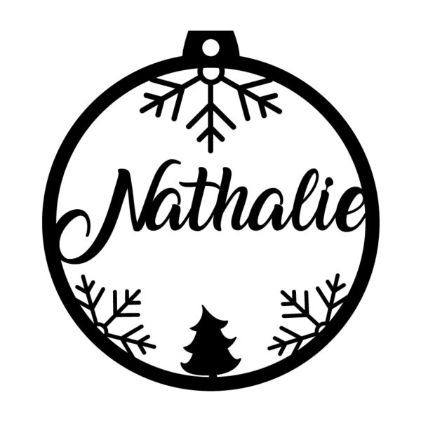 Personalisierte Laserdatei „Nathalie“ Weihnachtsschmuck