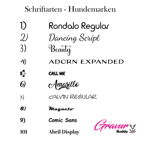 Hundemarke mit Wunschgravur